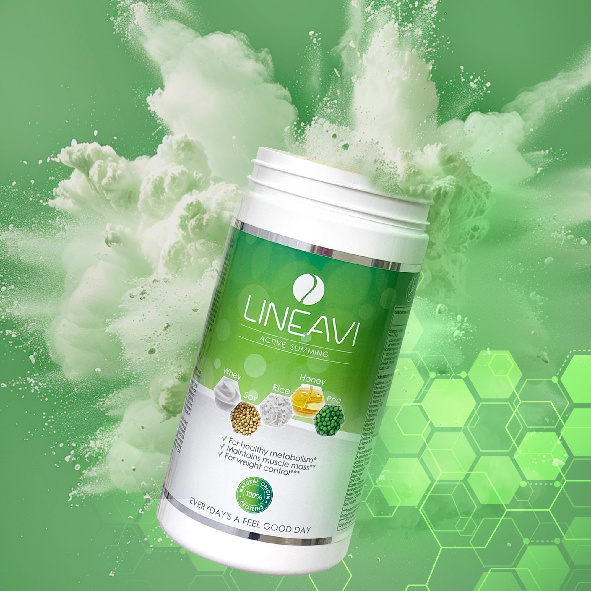 LINEAVI Aktivkost Diät Shake + Shaker (3x500g)