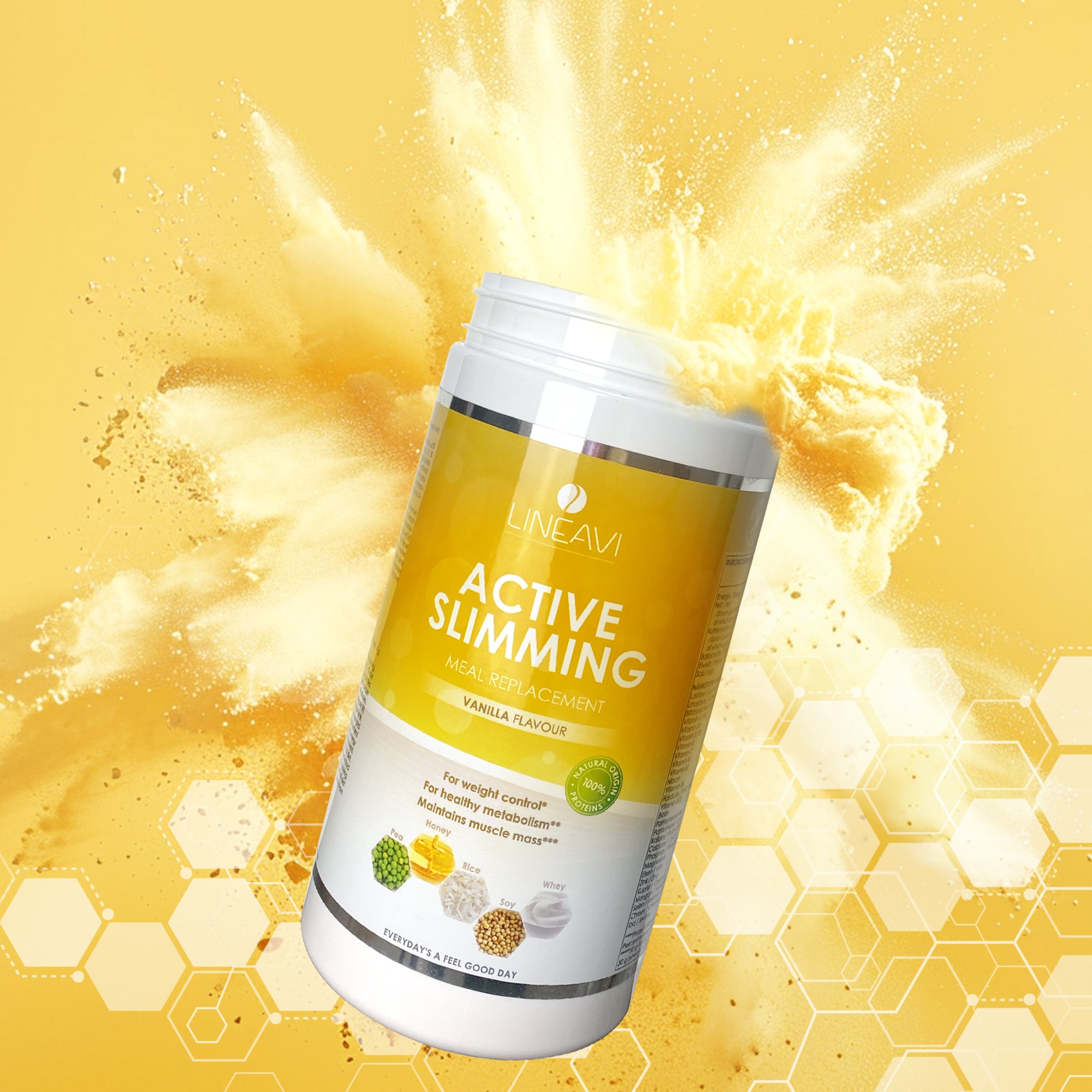 LINEAVI Aktivkost Diät Shake + Shaker (3x500g)