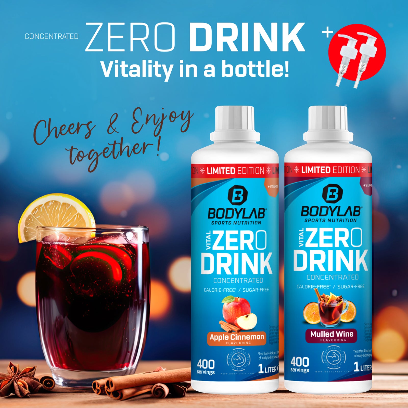 Vital Zero Drink (1000ml) + Dosierpumpe