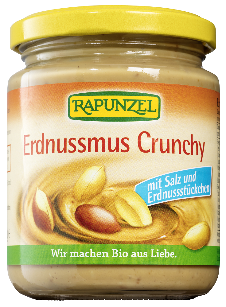 Erdnussmus Crunchy mit Salz bio (250g)