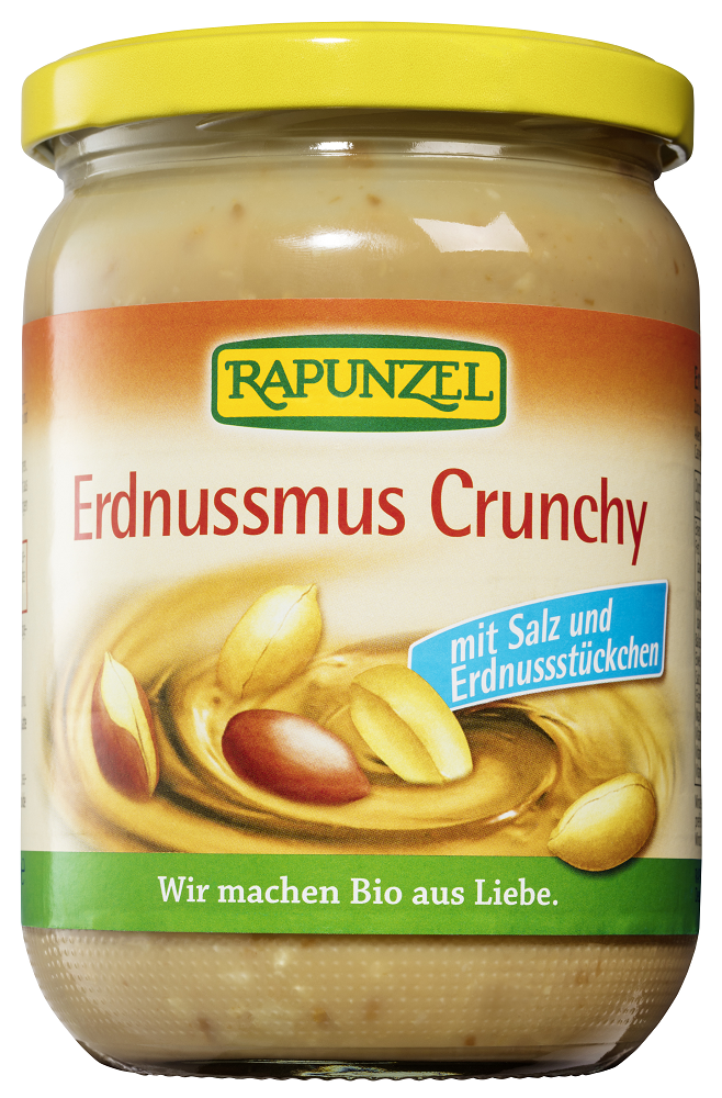 Erdnussmus Crunchy mit Salz bio (500g)