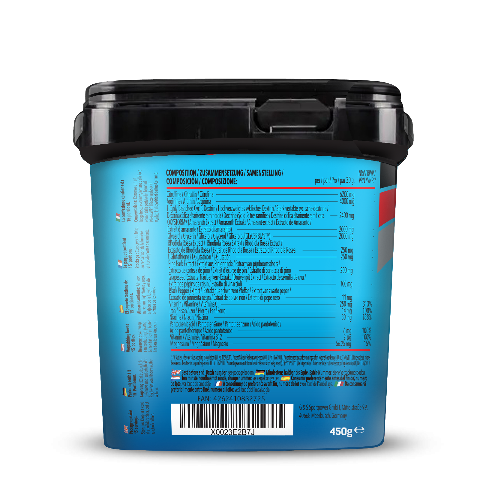 Bodybuilder Pump Pre Workout (450g)