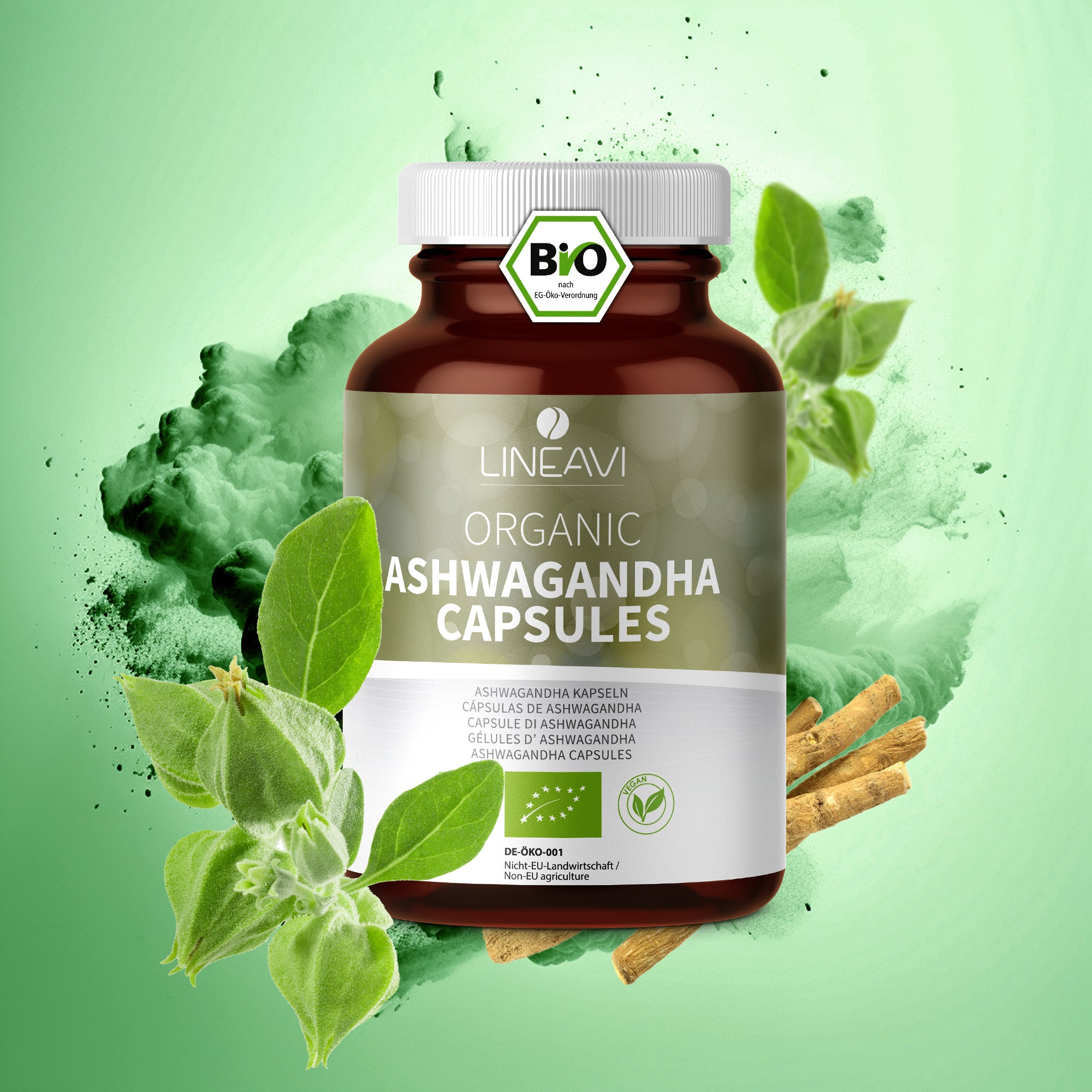 LINEAVI Ashwagandha Kapseln bio (150 Kapseln)