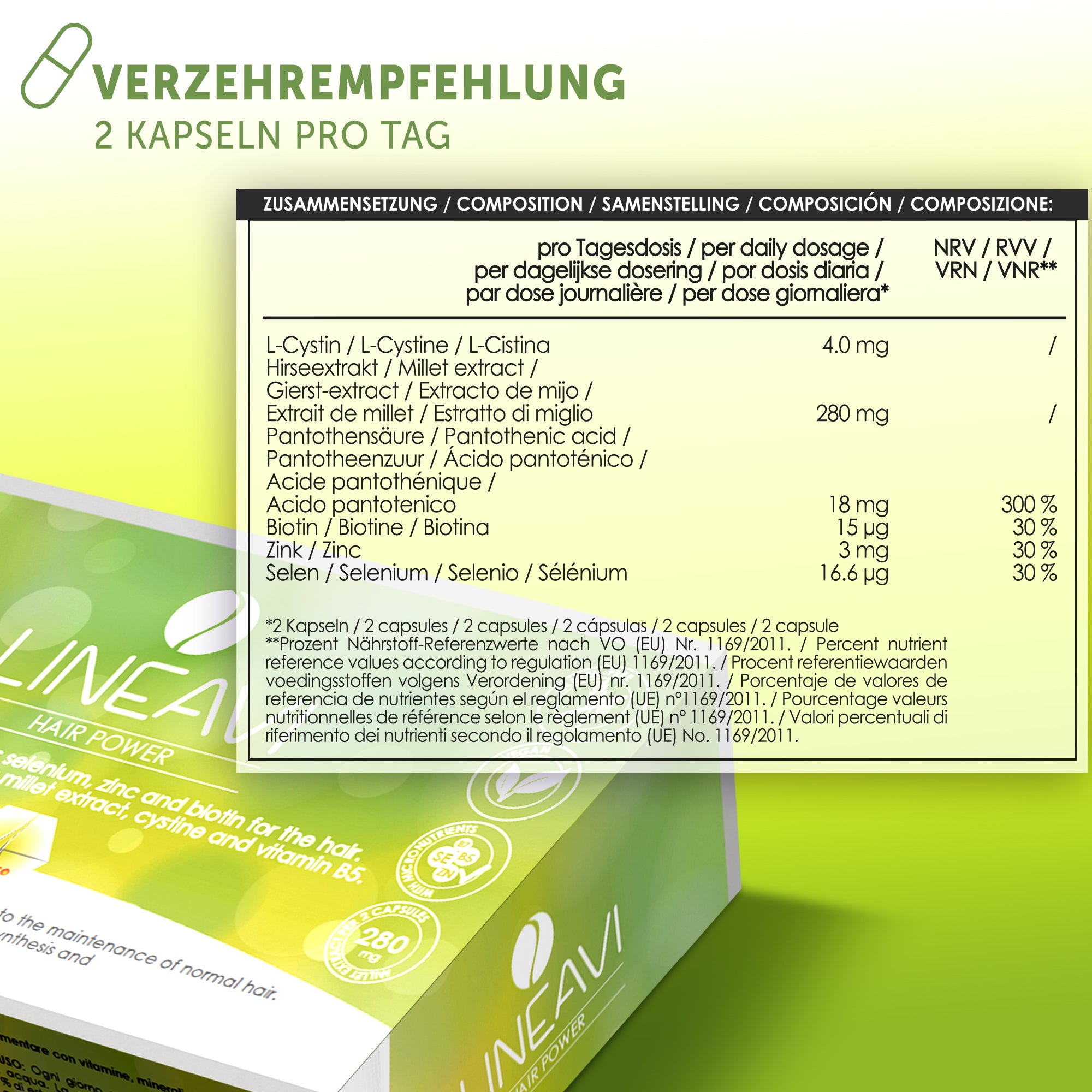 LINEAVI Haarkraft 2-Monatspackung (120 Kapseln)