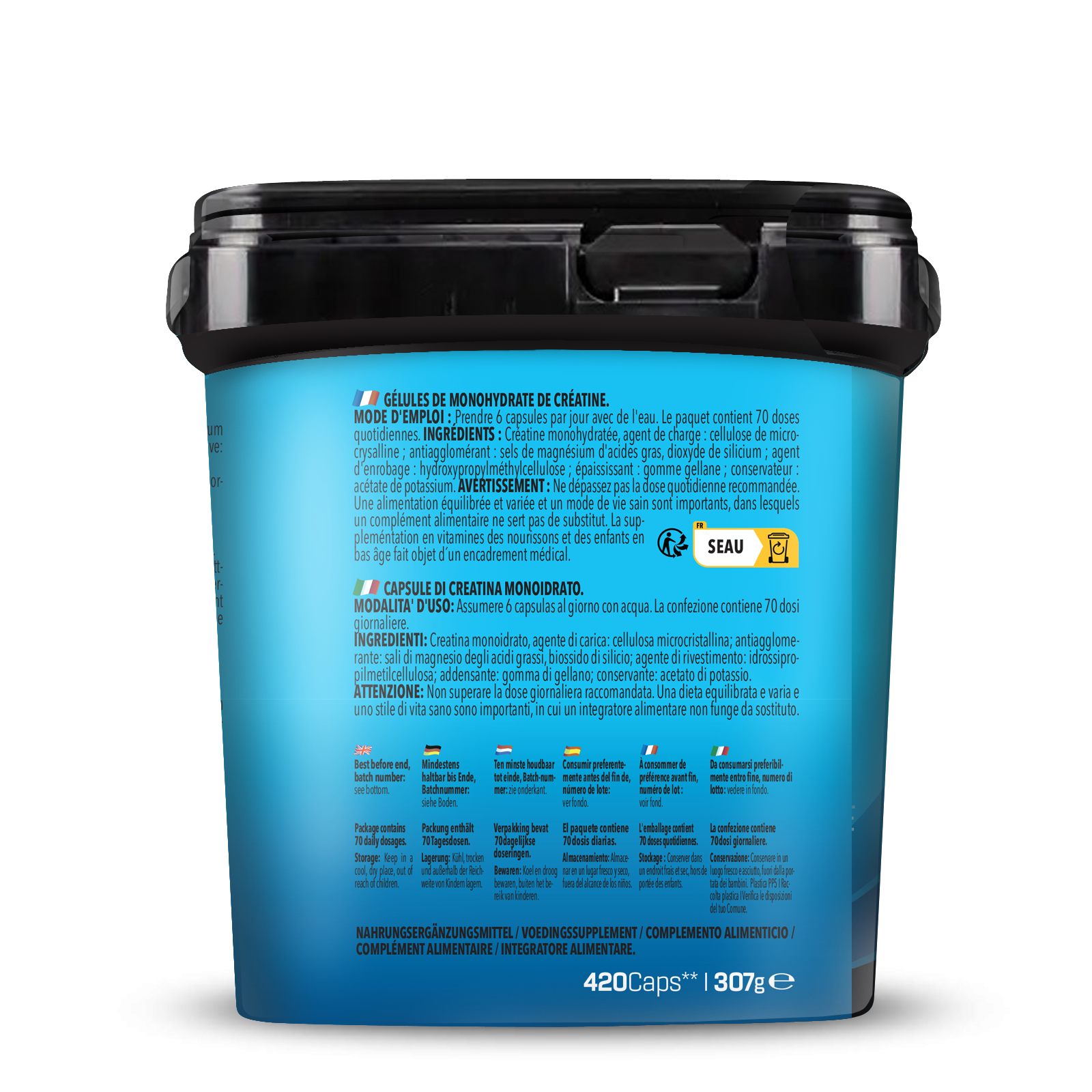 BIG PACK Creatine Monohydrate (420 Kapseln)