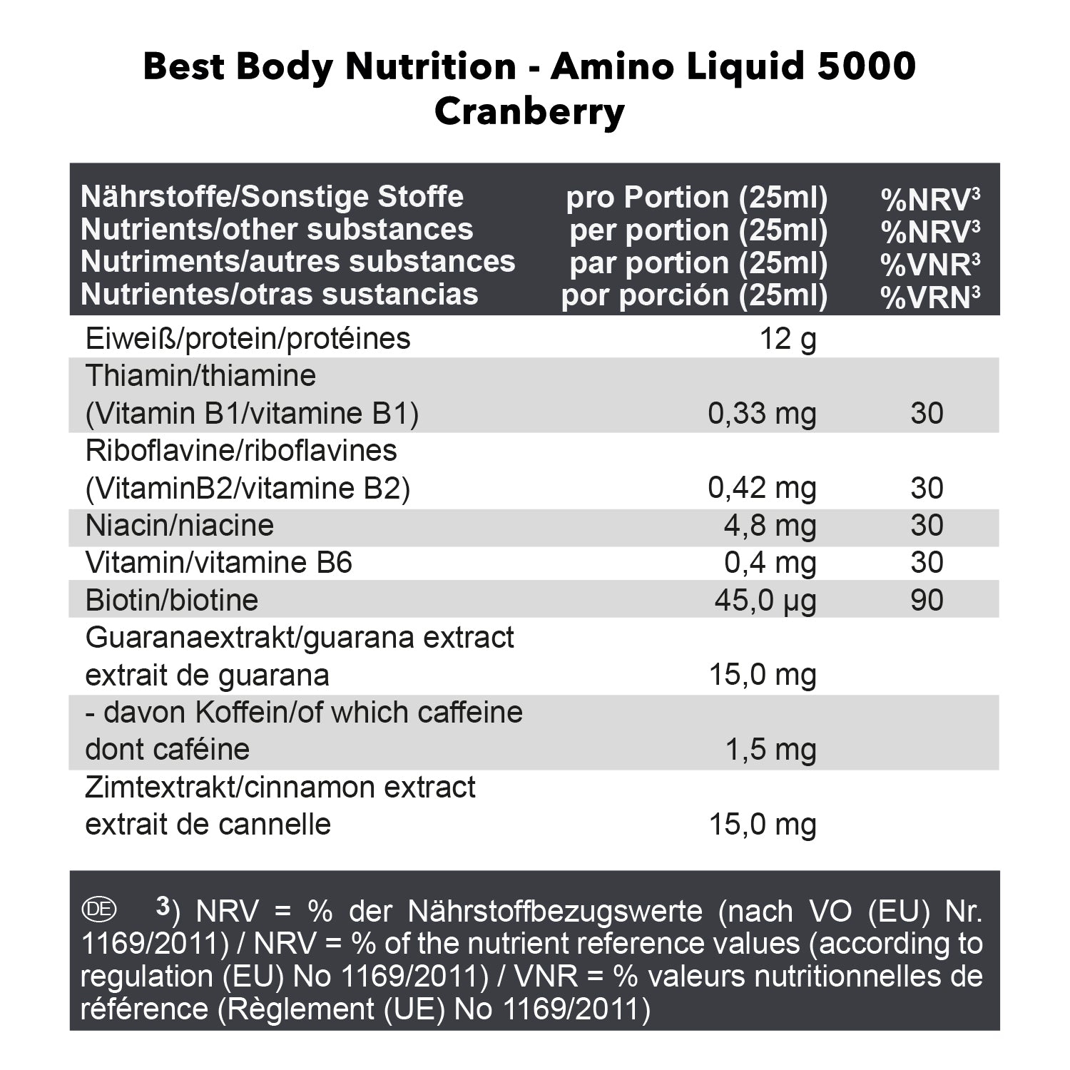 Amino Liquid 5000 Cranberry (1000ml)