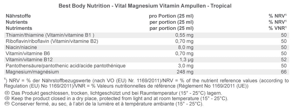 Magnesium Liquid Tropical (20x25ml)