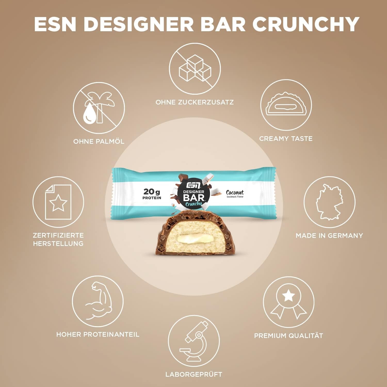 ESN Designer Bar Crunchy (12x60g)