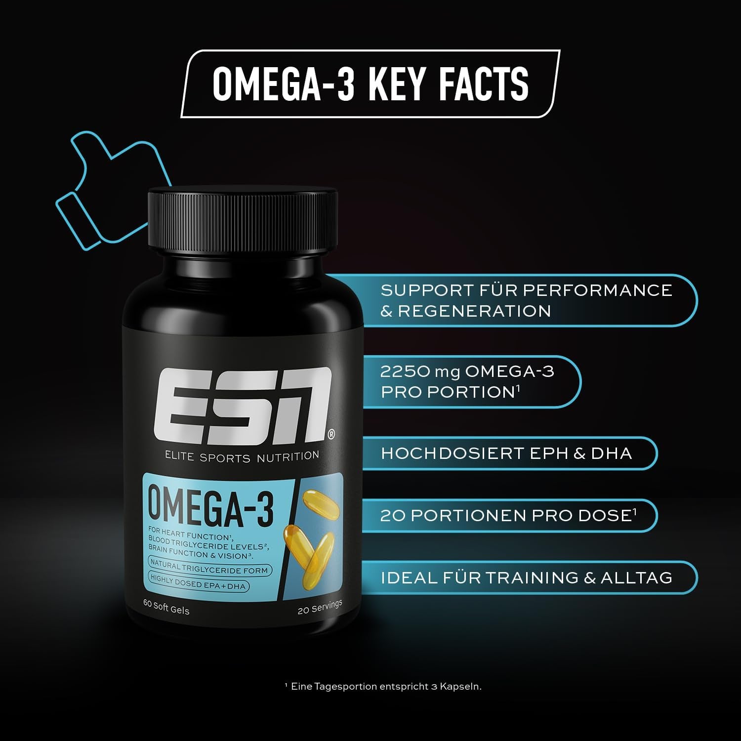 ESN Super Omega-3 (60 Kapseln)