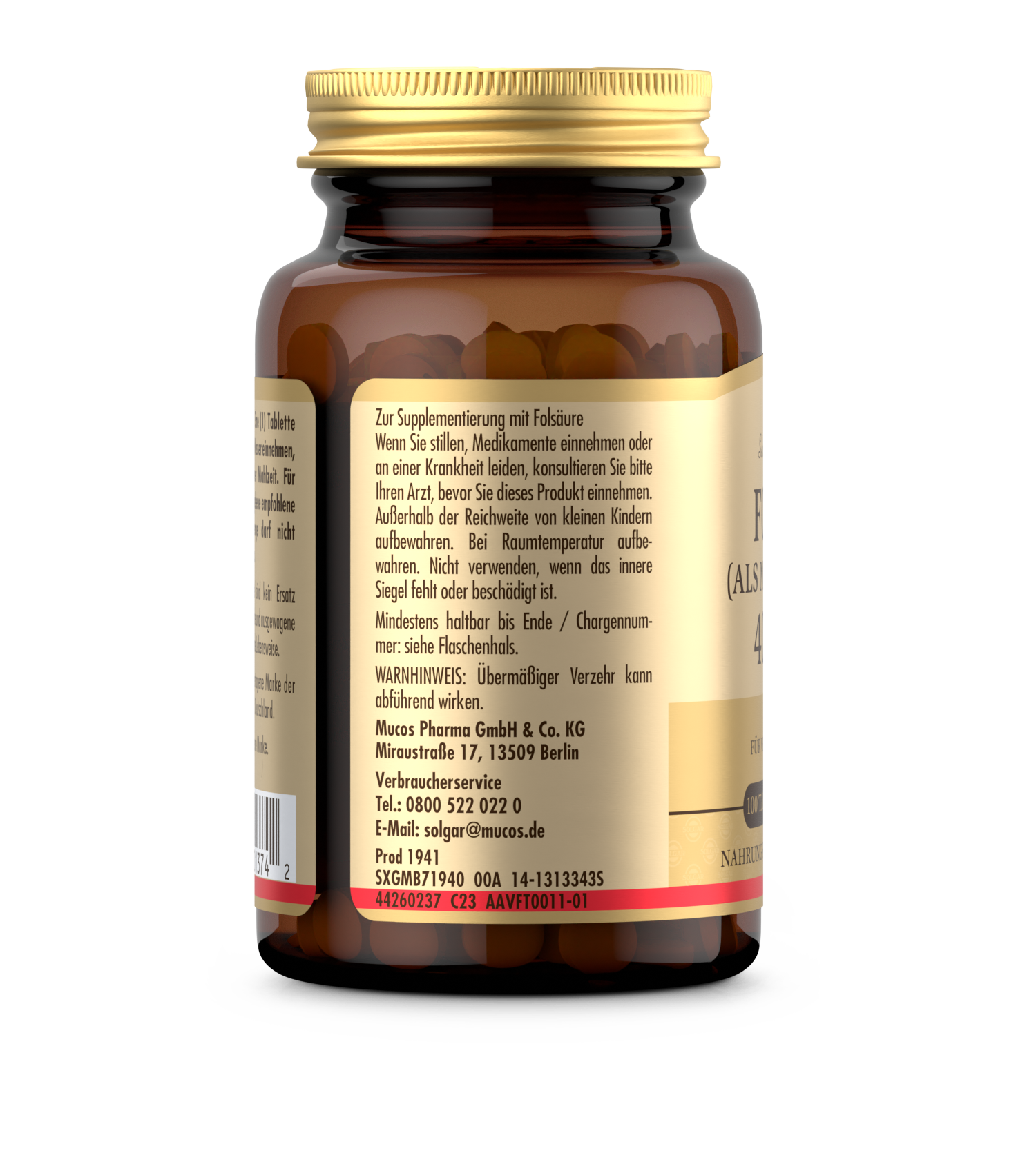 Folat (als Metafolin) 400 µg (100 Tabletten)