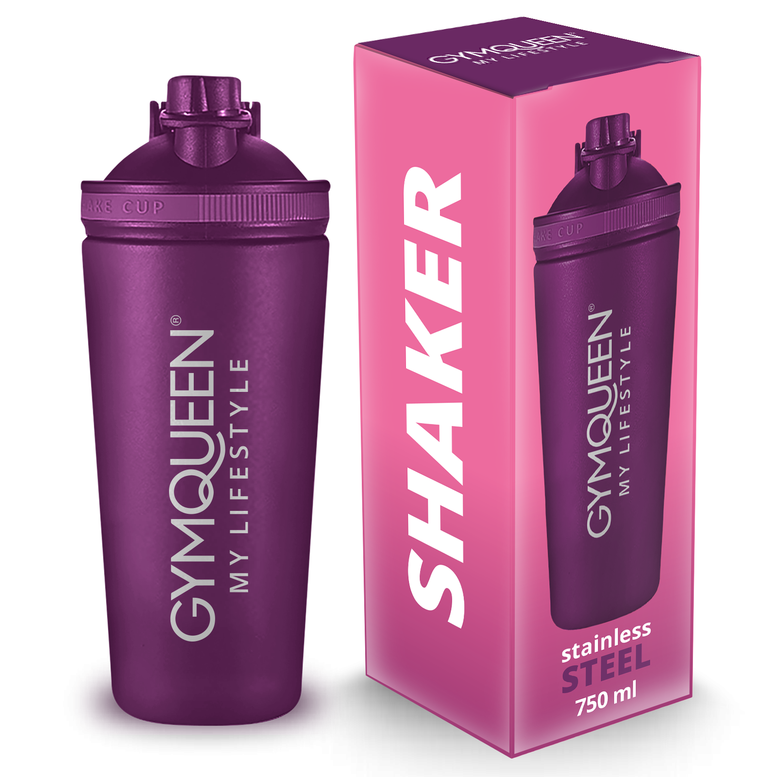 GYMQUEEN Stainless Steel Shaker lila (750ml)