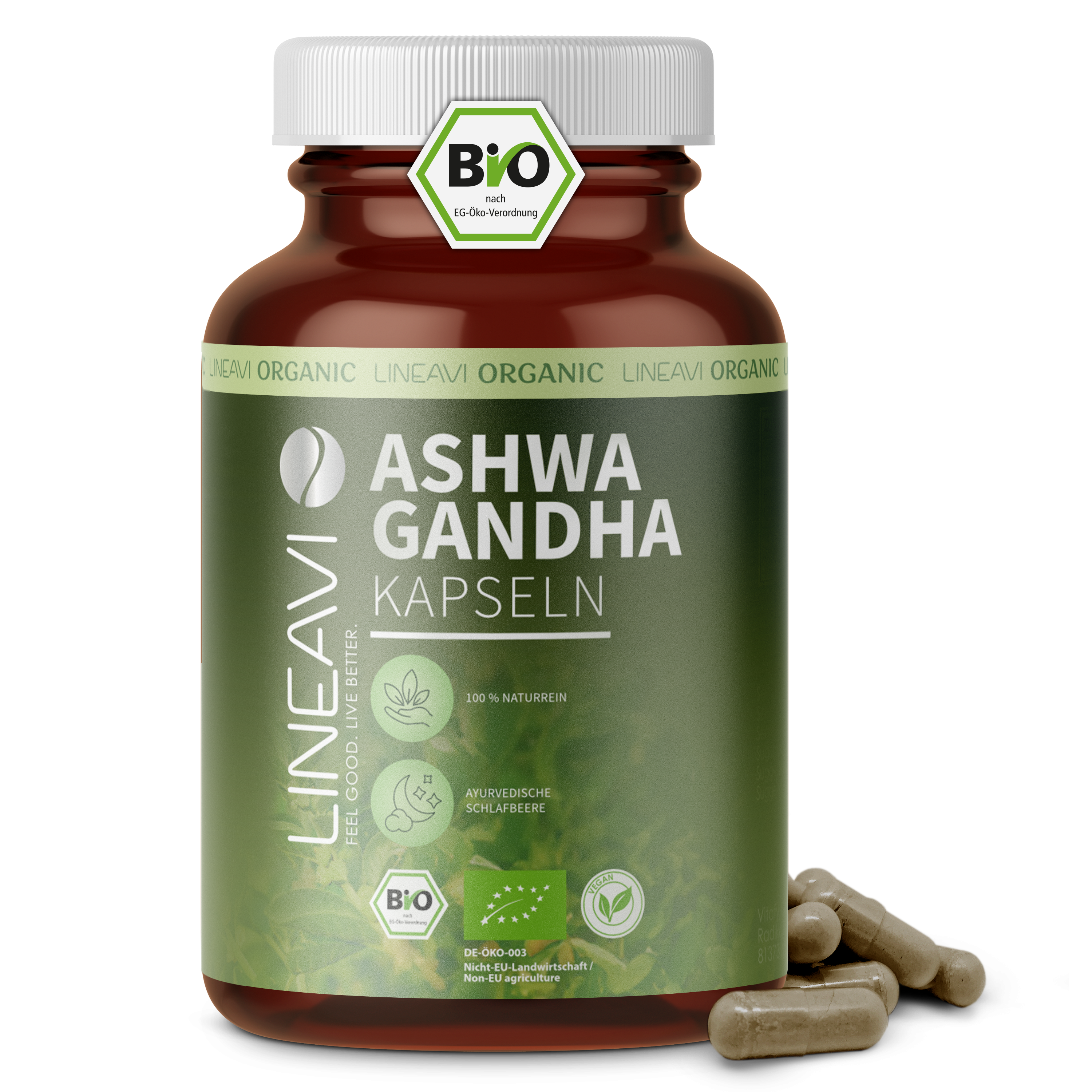 LINEAVI Ashwagandha Kapseln bio (150 Kapseln)