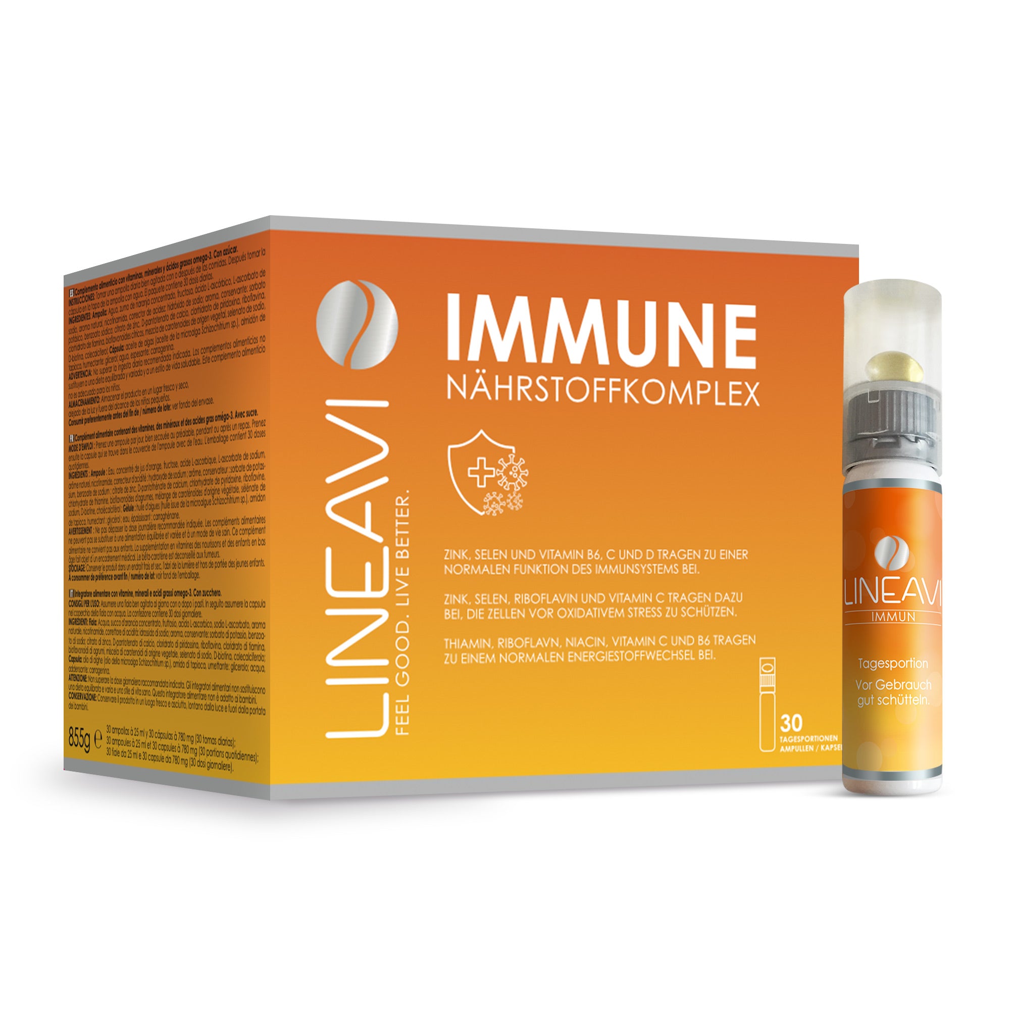 LINEAVI Immun (30 Trinkfläschchen + 30 Omega 3 Kapseln)