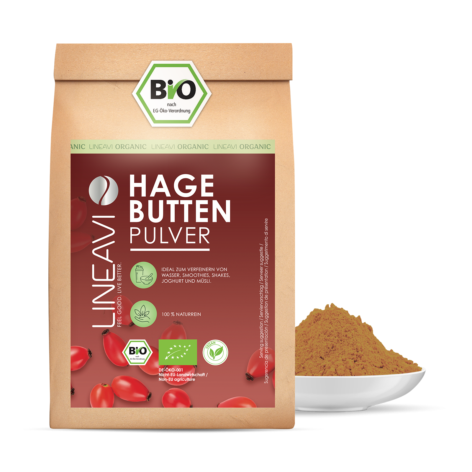 LINEAVI Hagebuttenpulver bio (1000g)