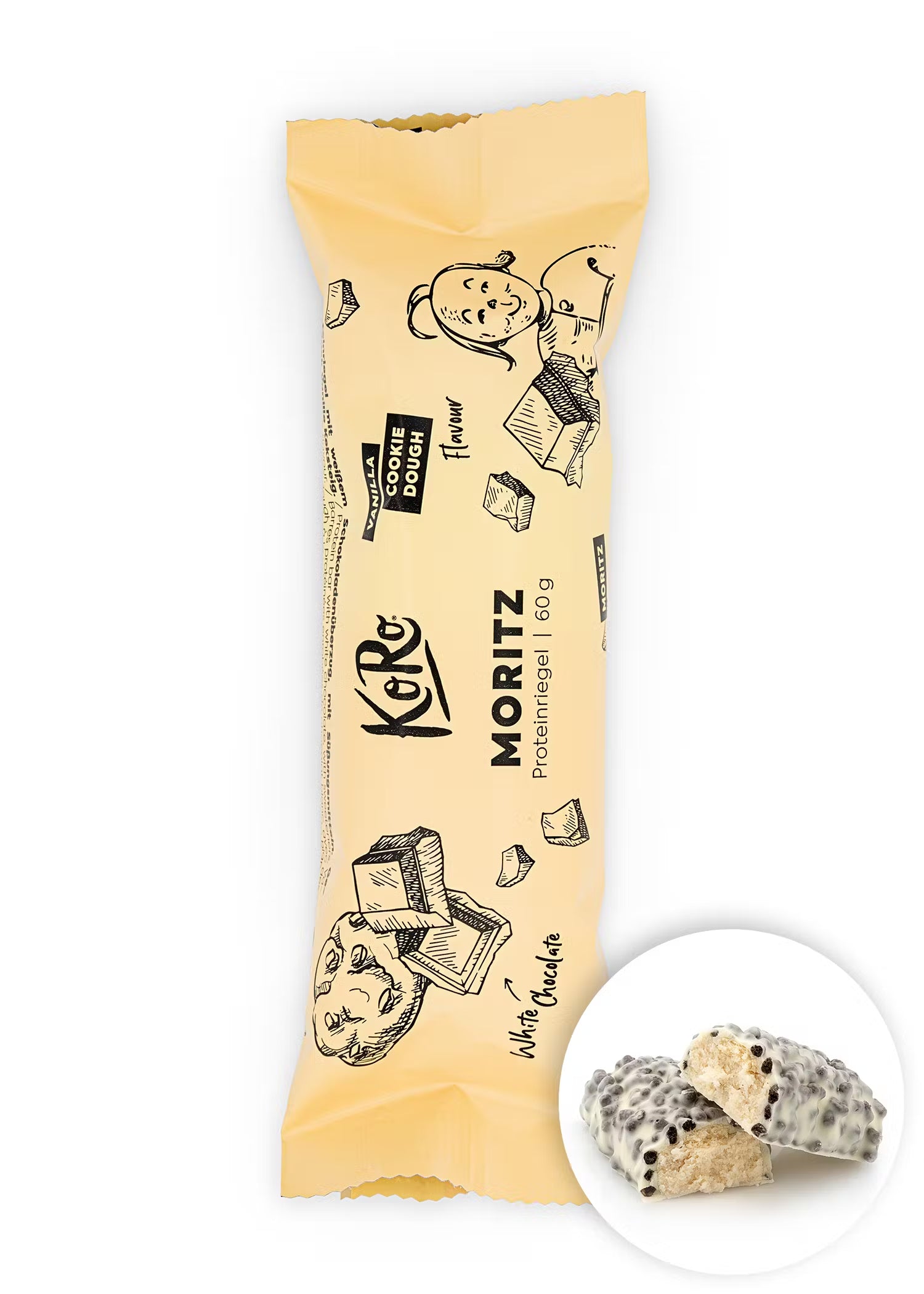 KoRo Moritz Protein Bar Vanille-Keksteig (12x60g)