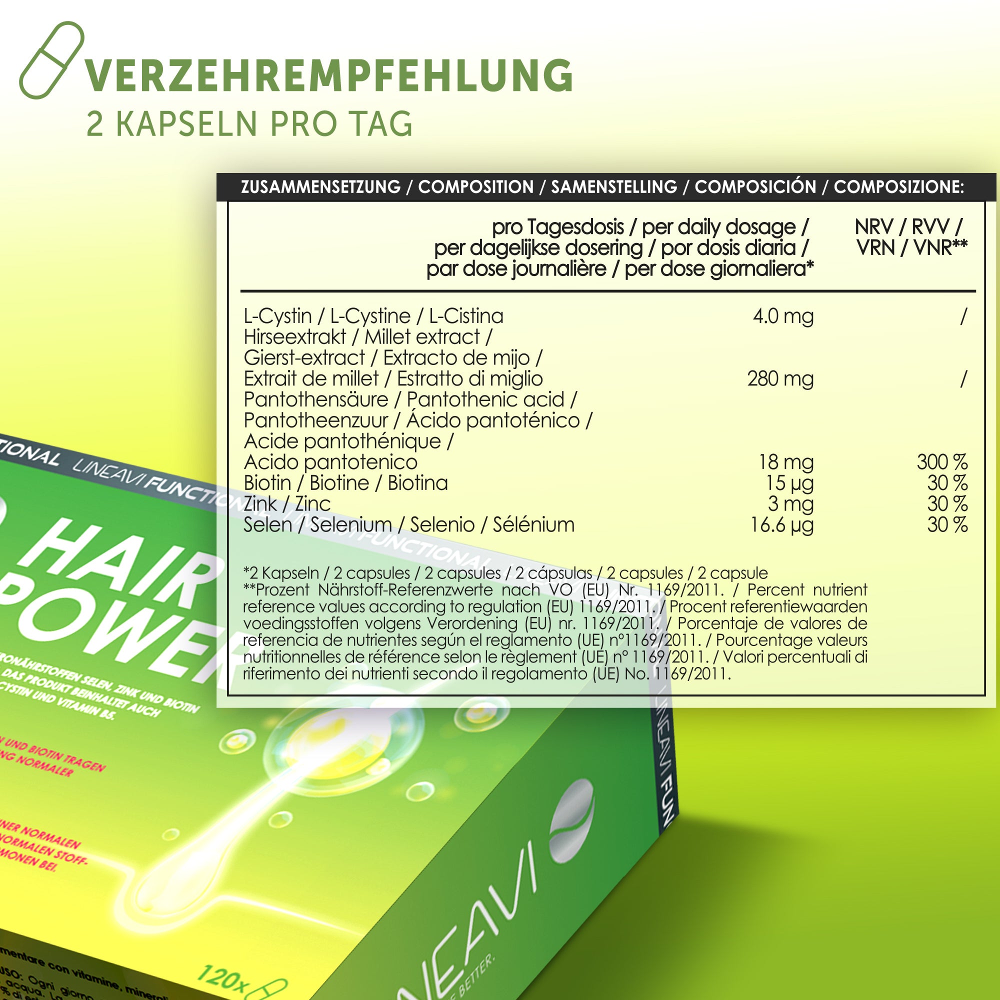 LINEAVI Haarkraft 2-Monatspackung (120 Kapseln)